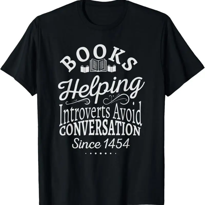 Books Helping Introverts Avoid Conversation Funny T Shirt