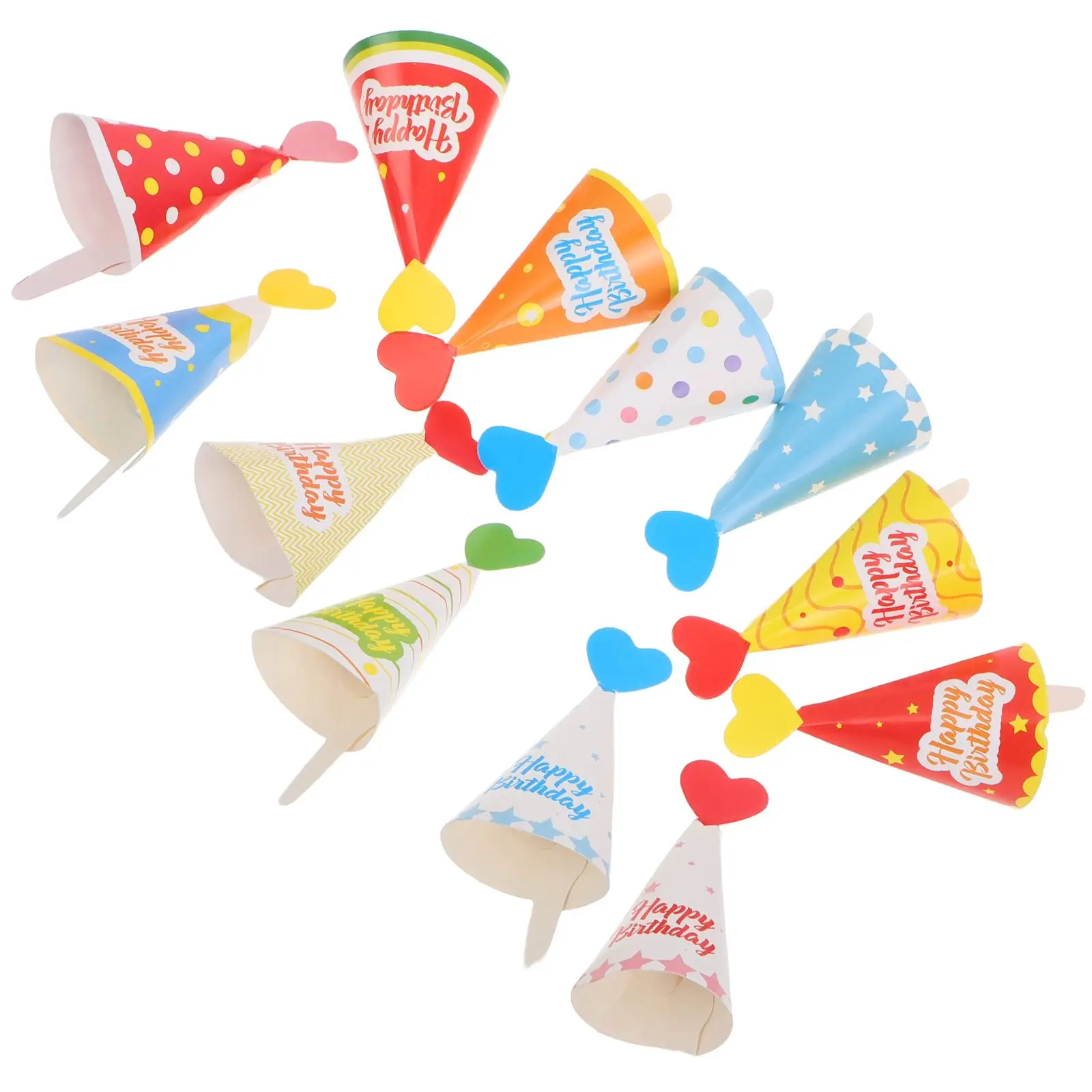 

Cake Decoration Cream Hats for Birthday Birthday Party Cone Hats Party Cupcake Picks Kids Sweet Cone DIY Cake Toppers