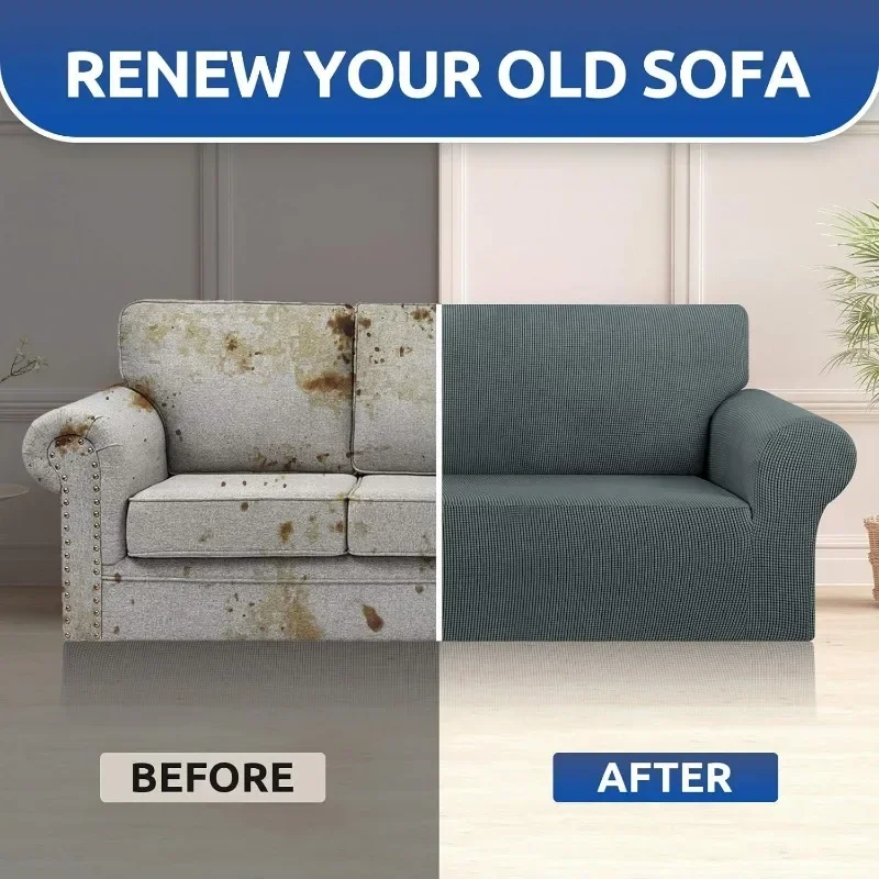 1/2/3/4 Seater Stretch Slipcover Sofa Elastic Cover Jacquard Slipcover Covers for Couch L Shape Sofa 2024 Living Room