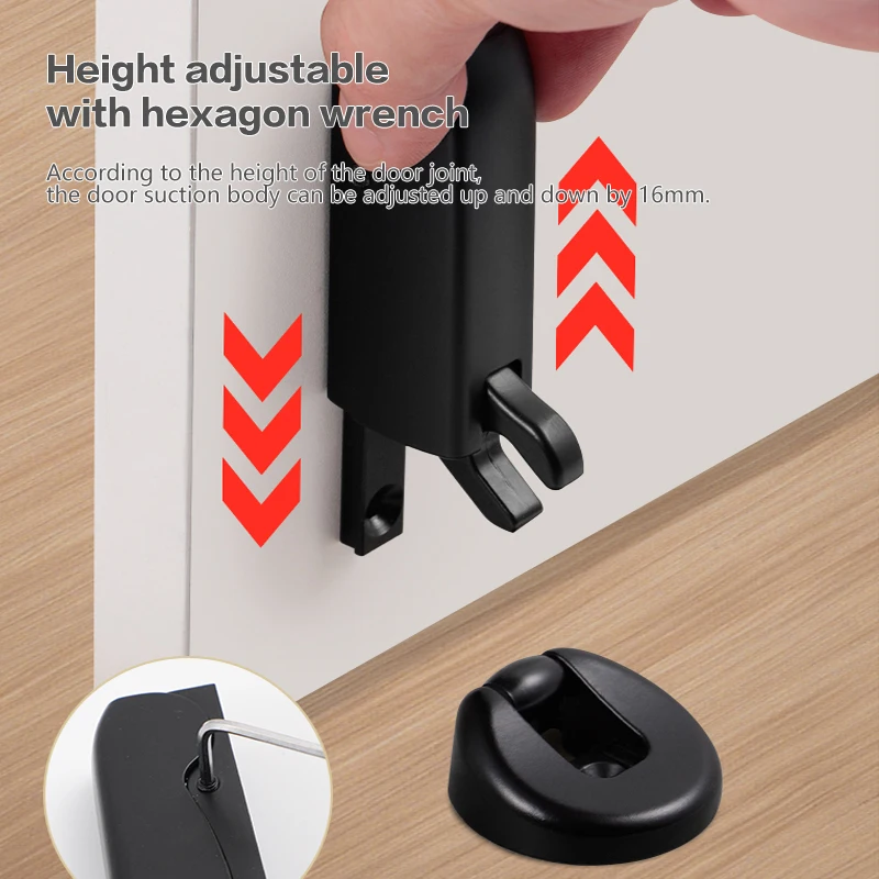 

High-End Hydraulic Buffer Door Arrester Bedroom Bathroom Door Shutter Windproof Door Touch Silent Damping Suction