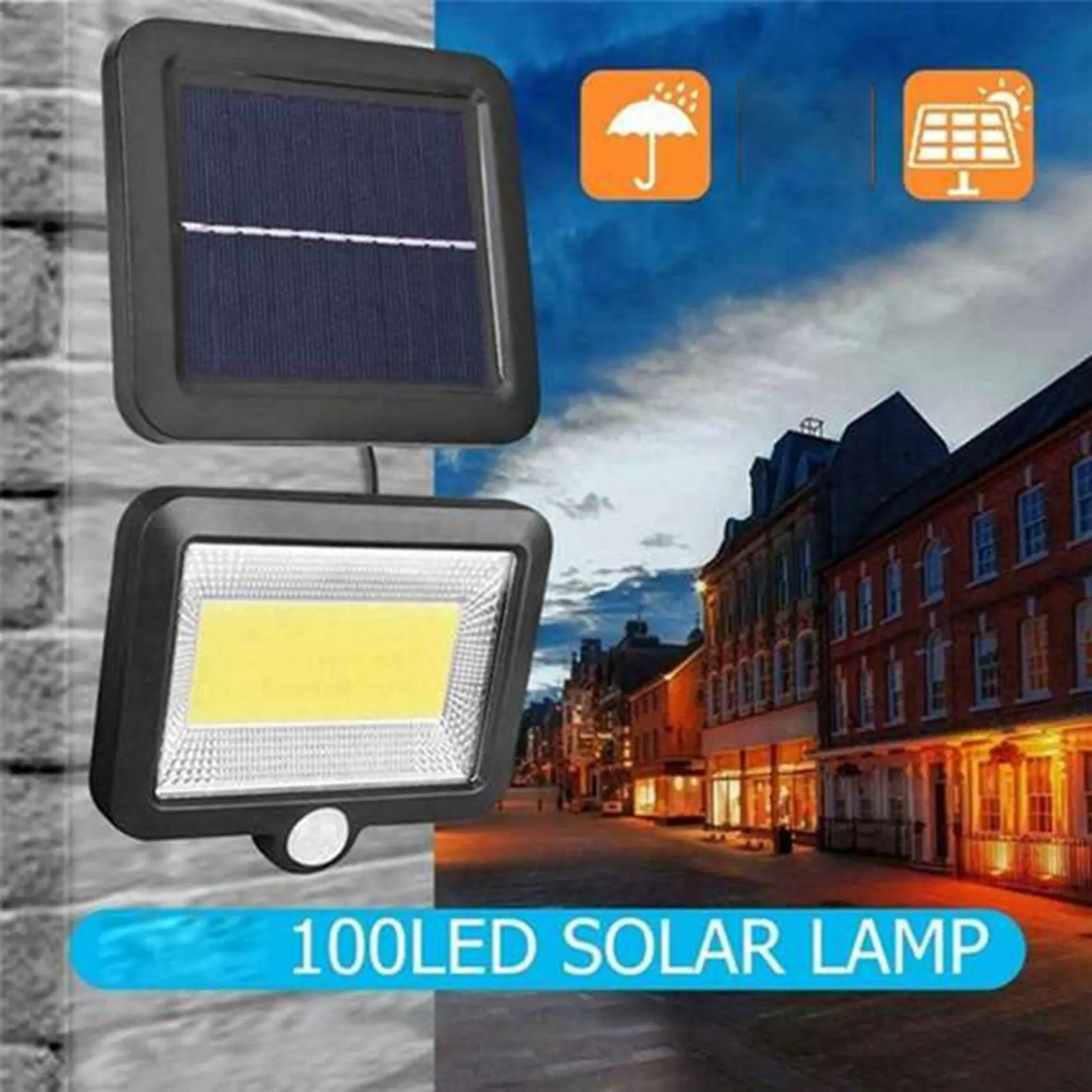ABJN-3X 100 LED COB Waterproof IP65 Super Bright Solar Motion Sensor Light Wall Light Garden Outdoor High Brightness Light