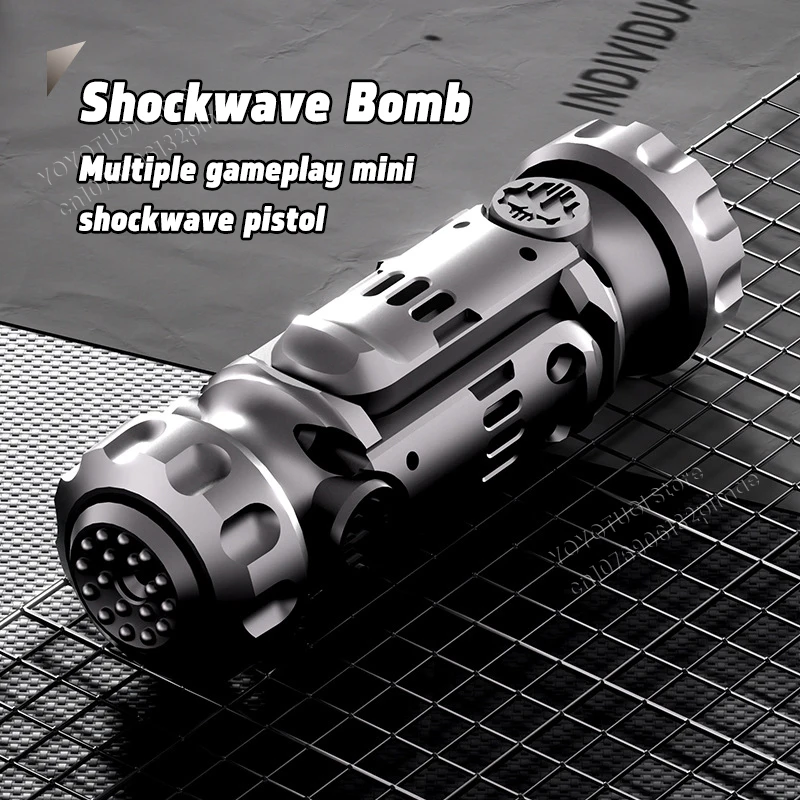 Special Agent Shock Bomb Toy Simulation Metal Throwable Shell Launch Soft Bullet Gun Children\'s Stress Relief Bullet Launch Toy