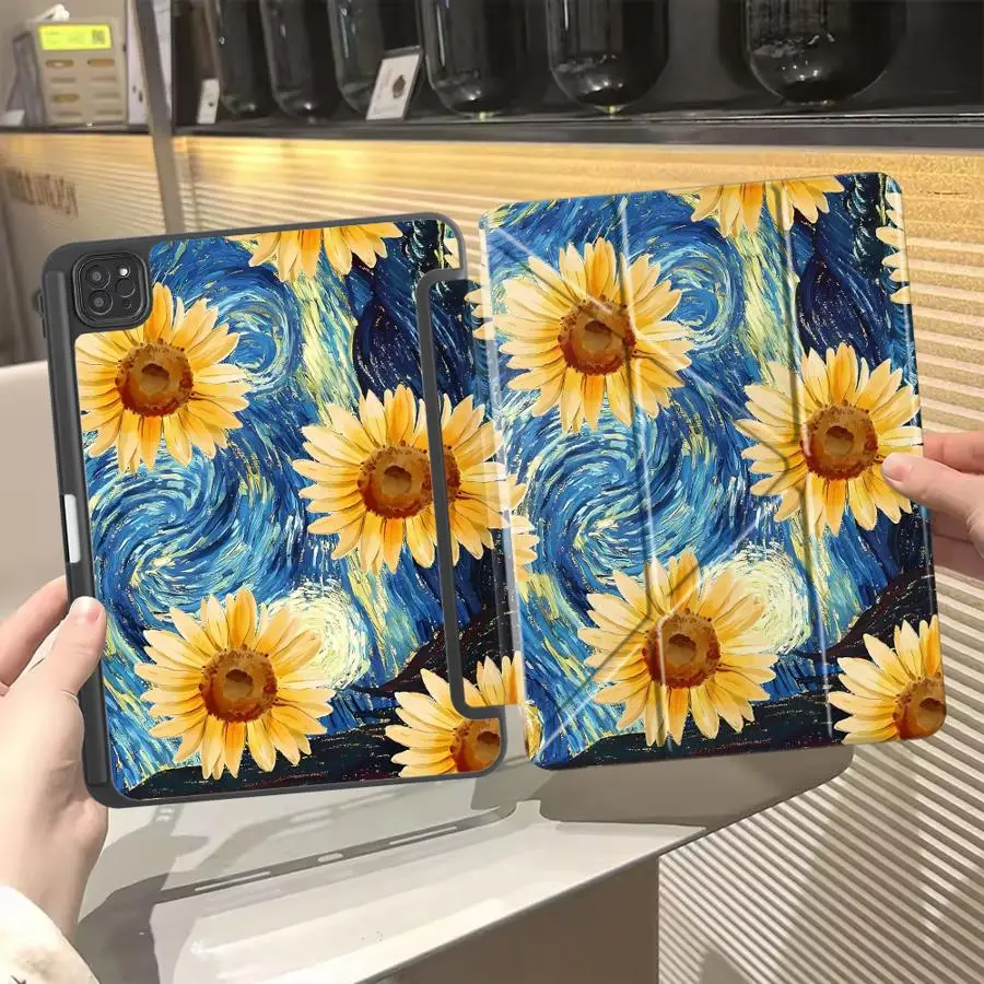 Tablet Case For iPad Pro 2025 Pro 11th 10th 9th 8th 7th 12.9inch Mini 6 7 Air 4 5 M3 M2 1 2 M4 11inch Holder Cover Van Gogh