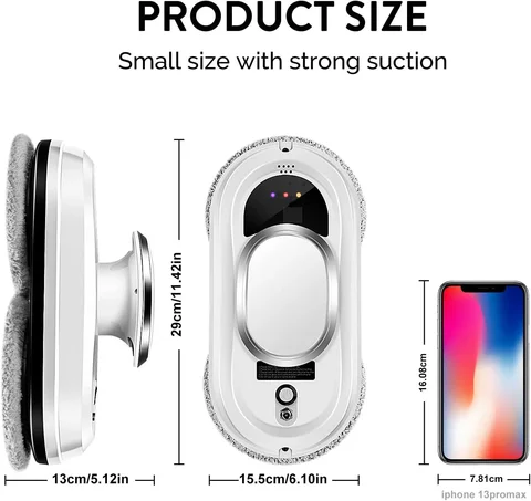 Fönsterdammsugningsrobot Smart fönsterglastvätt Elektrisk glas Limpiacristale Fjärrkontroll Automatisk fönsterputsare 9 best sales smarta apparater - №7