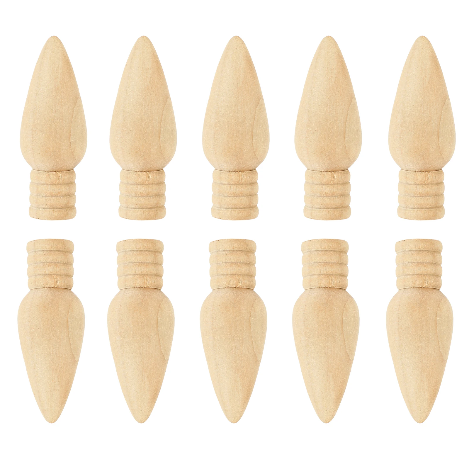 

10pcs Christmas Tree Wooden Ornaments Plain Decor Unfinished Craft DIY Paintable Home Decorations 3cm Size Holiday Gifts