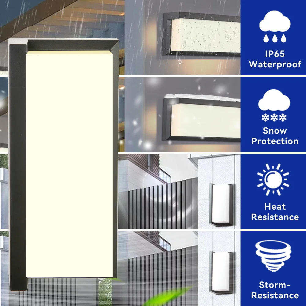 

Outdoor Wall Light Plastic AC180-265V LED Garden Lamp for Patio Yard Porch Pathway Lights 25W Warm/Cold Outdoor Lighting Fixture