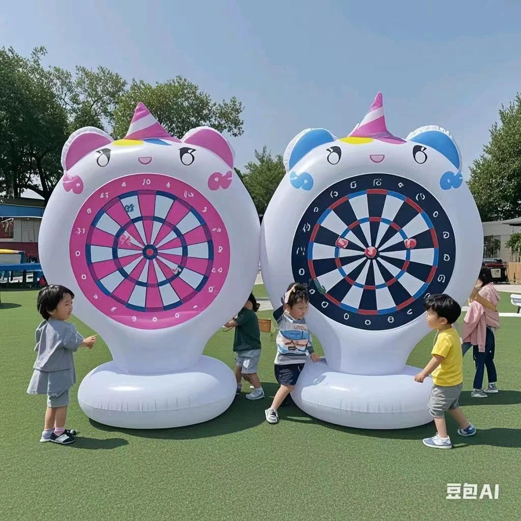 Opblaasbare Eenhoorn Gooien Spel Doel Kleverige Dart Outdoor Tuin Zwembad Kinderen Grappig Speelgoed Eenhoorn Verjaardagsfeestje Decor