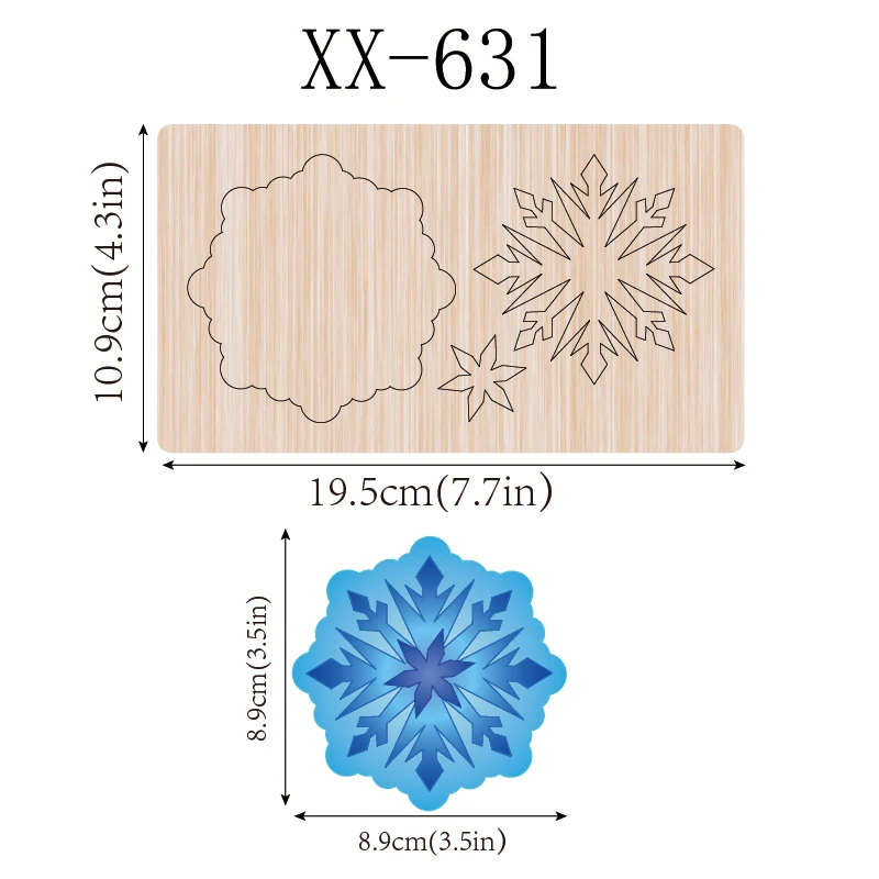 

SIZZIXDIES 1piece 7.7-inch 3-layer snowflake wood cutting dies suitable for most machines