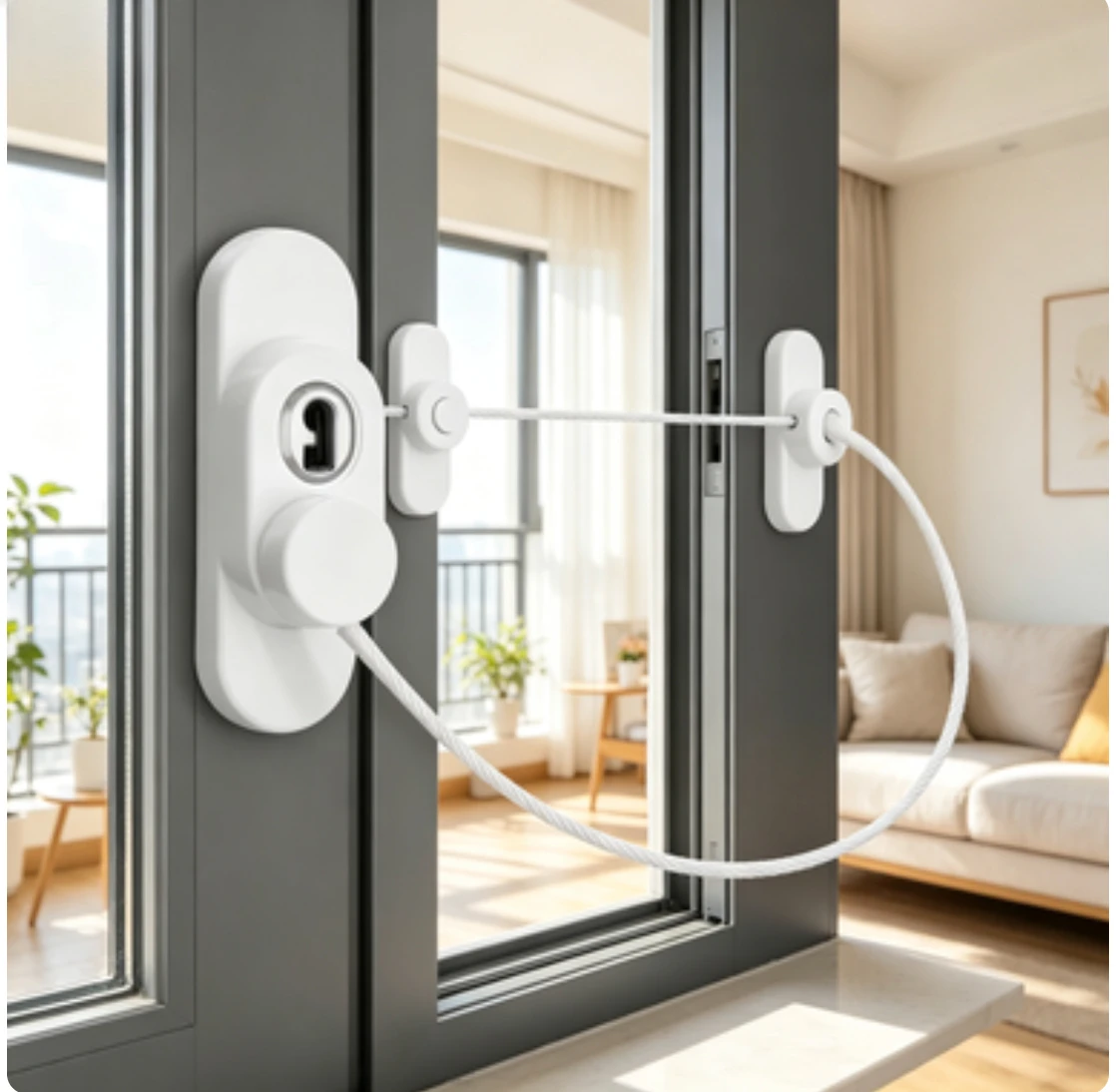 Window Buckle Lock, Aluminum Alloy Protection, Anti-theft, Children's Door and Window Safety Lock, Casement Window Limiter.