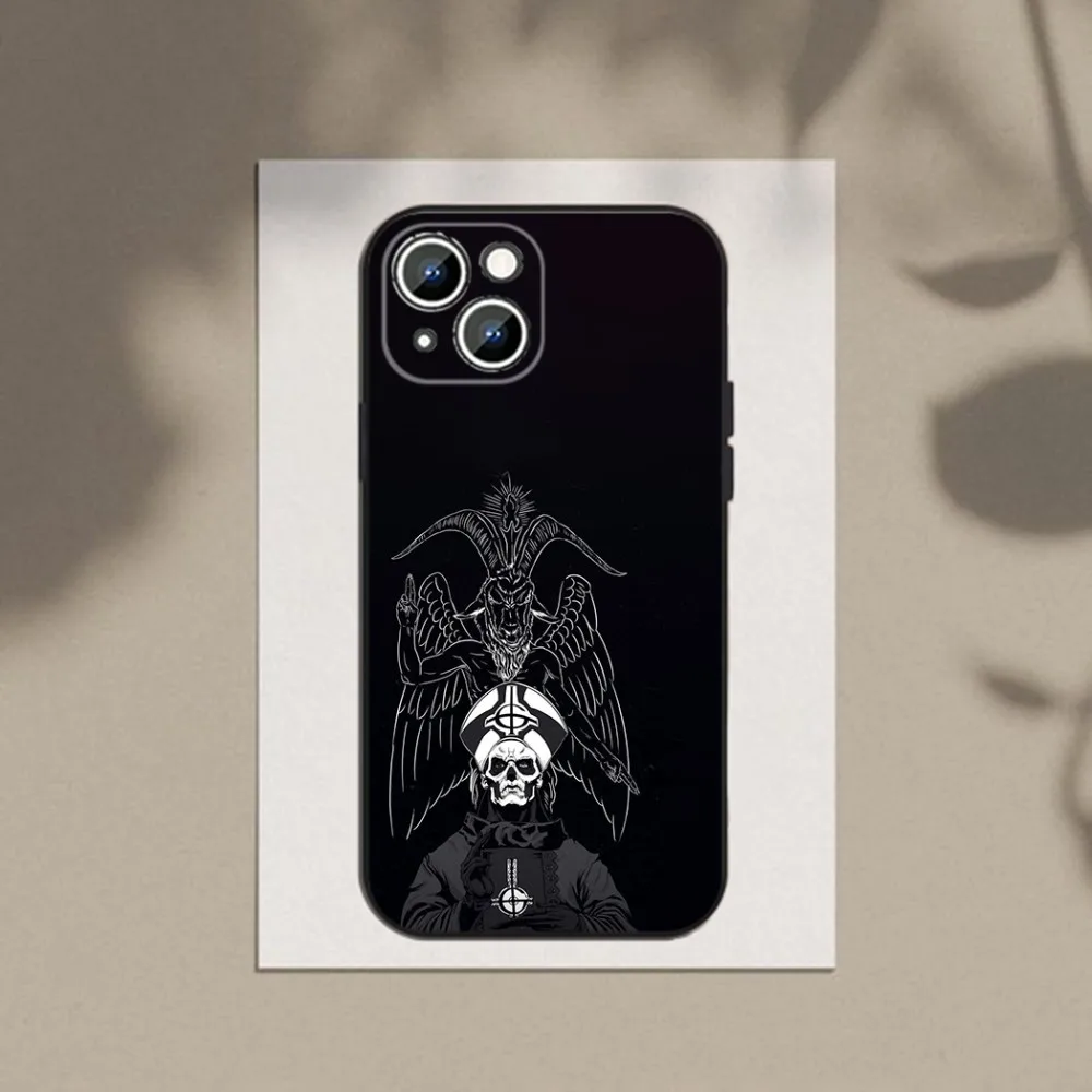 Etui na telefon Rock Ghost Heavy Metal Band do Apple iPhone 15,14,13,12,11,XS,XR,X,8,7,Pro,Max,Plus,mini Silicone Black Cover