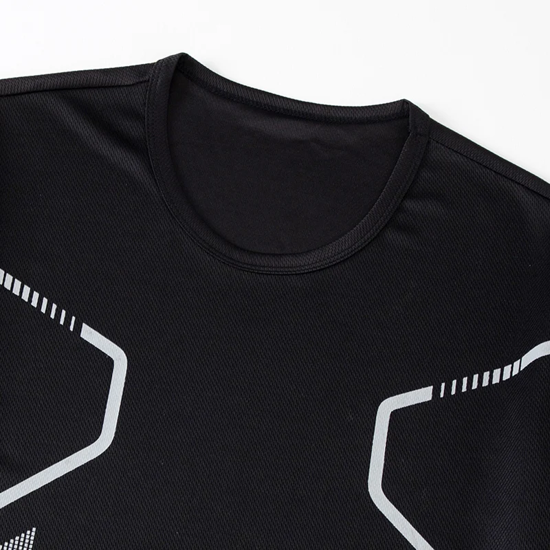 2 قطعة الرجال التجفيف السريع الرياضة قصيرة الأكمام دعوى الشباب الترفيه جوكر تي شيرت مرونة الخصر السراويل التدريب الشامل #5