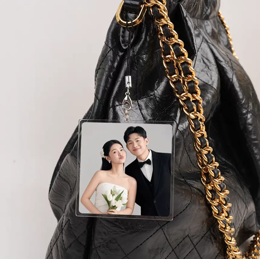 Adorável saco de acrílico acessórios personalizado bonito dos desenhos animados anime pet fotos pingente telefone ornamento jóias presente figura pingentes chaveiro