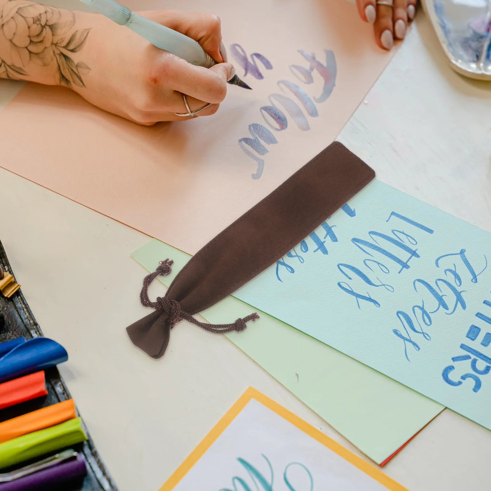 

Single Pen Pouch Case Userfriendly Design Scratch Protection Foldable Pen Bag for Various Pens Pencils Single Pencil Sleeve