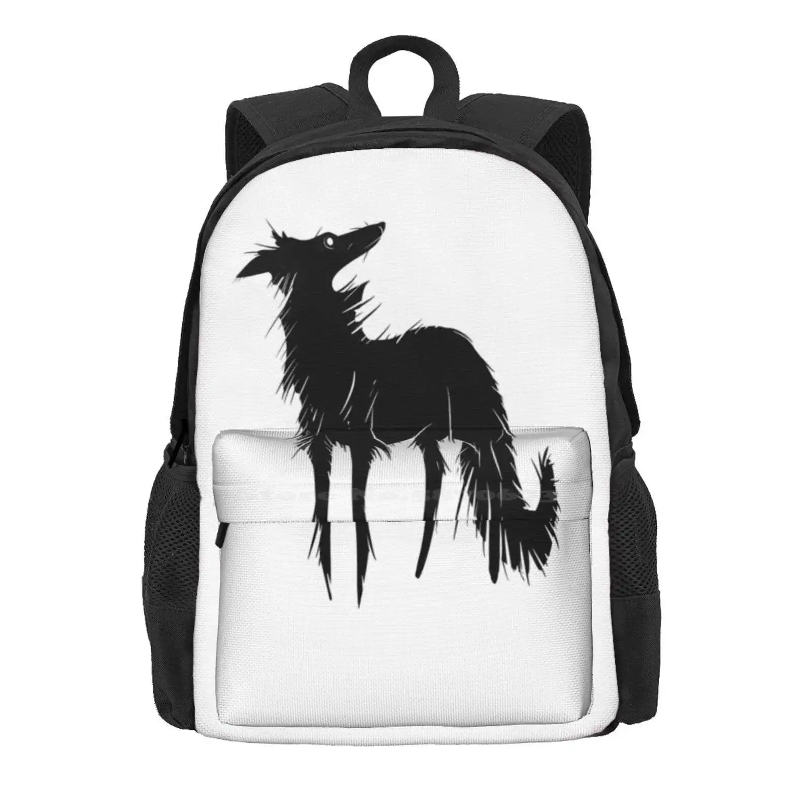 Spoopy Standing Silken Hot Sale Schoolbag Backpack Fashion Bags Silken Standing Stylized Dog Black Cartoon Graphic