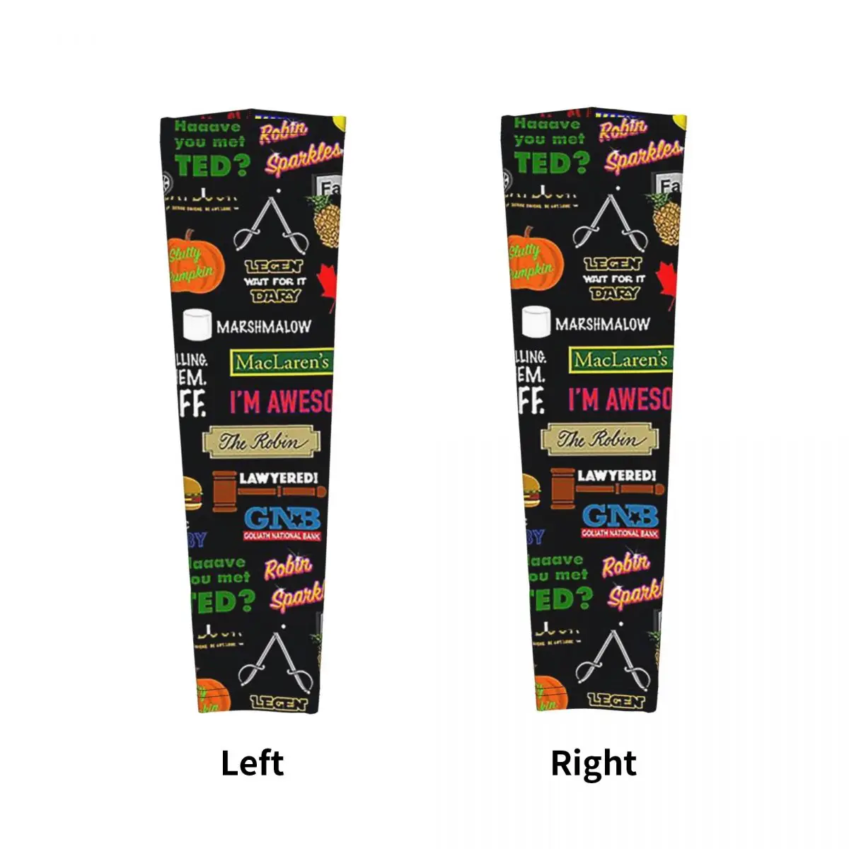 How I Met Your Mother Himym Tv Show Collag أكمام أذرع تبريد خارجية من الشمس فوق البنفسجية غطاء حماية صيفي لركوب الدراجات وأكمام وشم