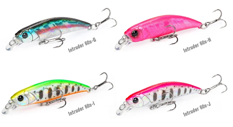 TSURINOYA 60S Sinking Minnow Angelköder Neues Modell INTRUDER 60mm 6,5g Künstliche Harte Köder Forelle Hecht Bass Jerkbait Wobbler – Detail 4