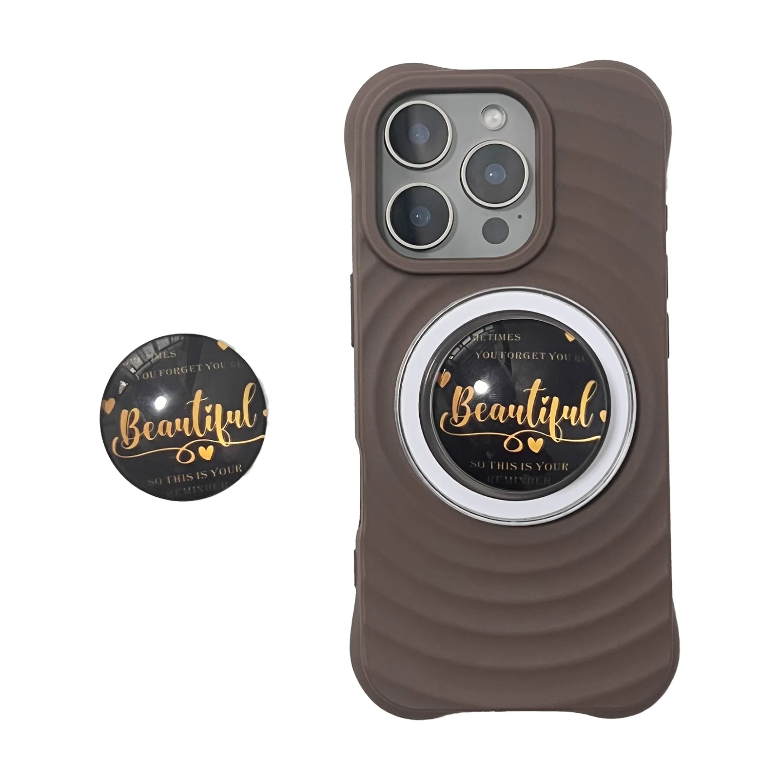 Sfera di cristallo 3D carino bellissimo supporto per telefono supporto per staffa magnetica Magsafe per iPhone 17 16Pro Samsung Griptok