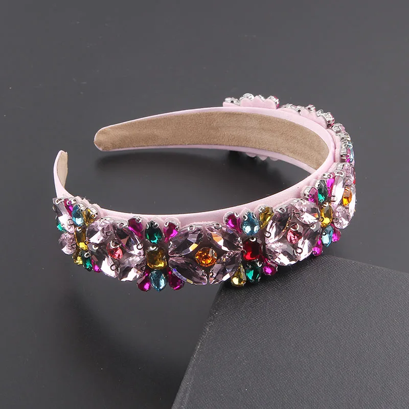Handmade Vintage Bohemia Crystal Rhinestones Headdress Flower Tiara Luxury Headpiece Accessories For Women\'s Wedding595