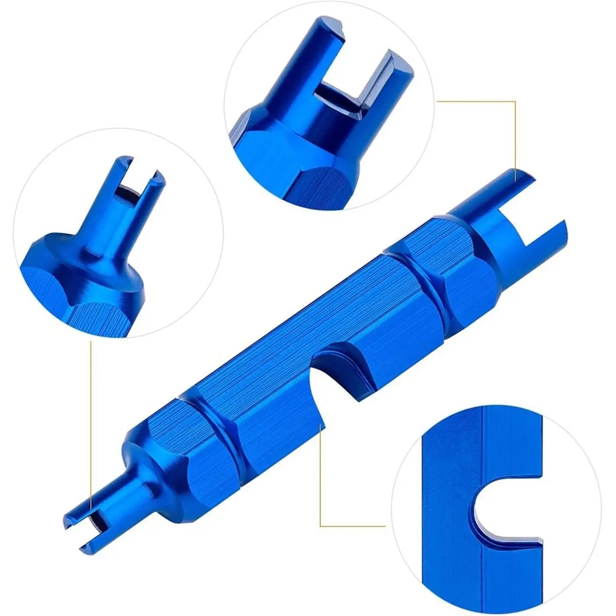 1set French Valve Core Bicycle Set, 21 Pieces, Includes Valve Core Removal Tool, French Valve Cores, and Valve Caps