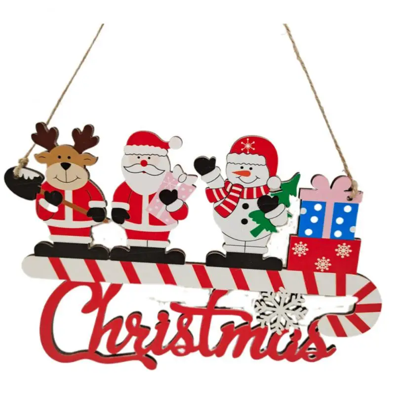 Snowman Tabletop Sign Decor Suspensible Wood Christmas Table Ornaments No Rough Edges Christmas Office Decor Crafts For DIY