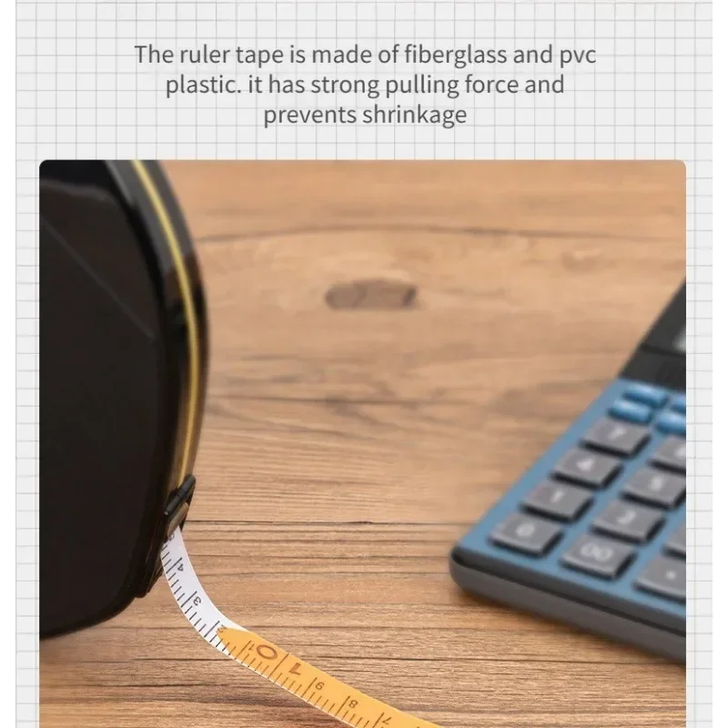 Deli 8218 Leather Tape Measure 30m 8219-50m Fiberglass Leather Tape Measure Is Wear-Resistant, Durable, and Easy to Carry