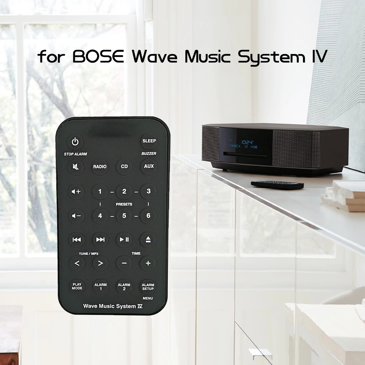 New Replacement Remote Control Suitable for Bose Wave Music System 4th Generation, for Bose Wave Music System IV Remote Control