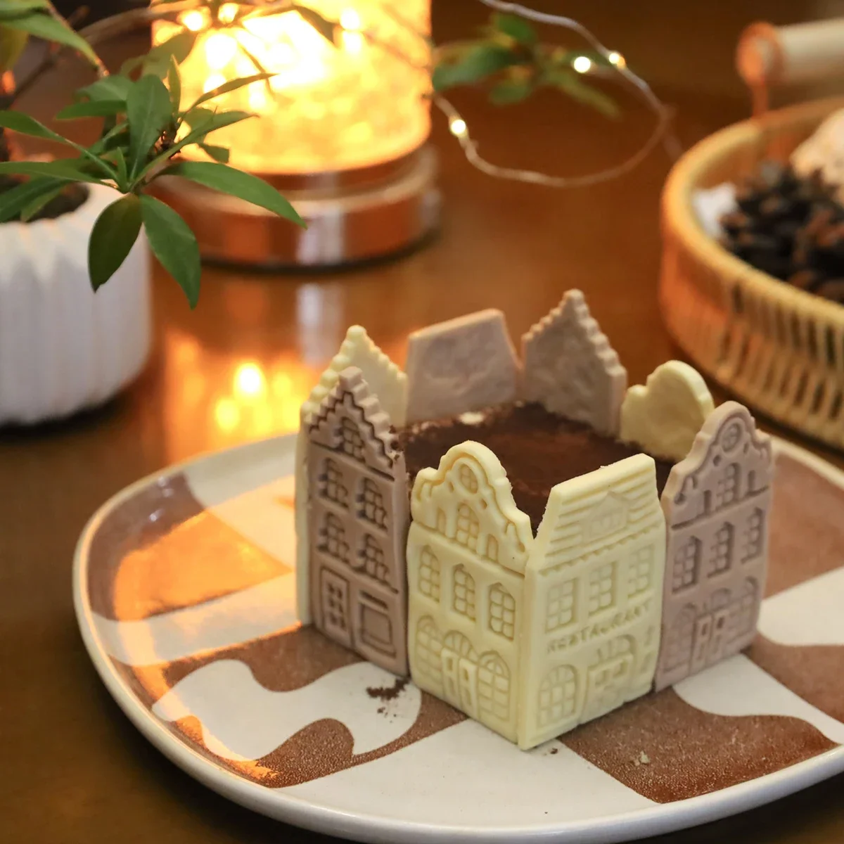 صندوق منزل صغير تيراميسو قاطعة البسكوت المزخرف قالب عيد الميلاد البسكويت ختم الجليد كوكي فندان كعكة الخبز أدوات الديكور #4