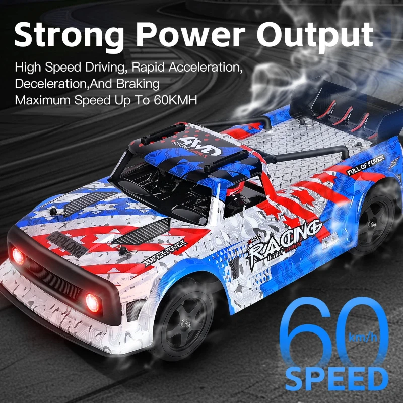 WL 124020 1/12 sin escobillas 4WD RC en coche de derrape de carretera 60kmh vehículo de carreras de alta velocidad luces LED chasis de aleación RTR para niños adultos