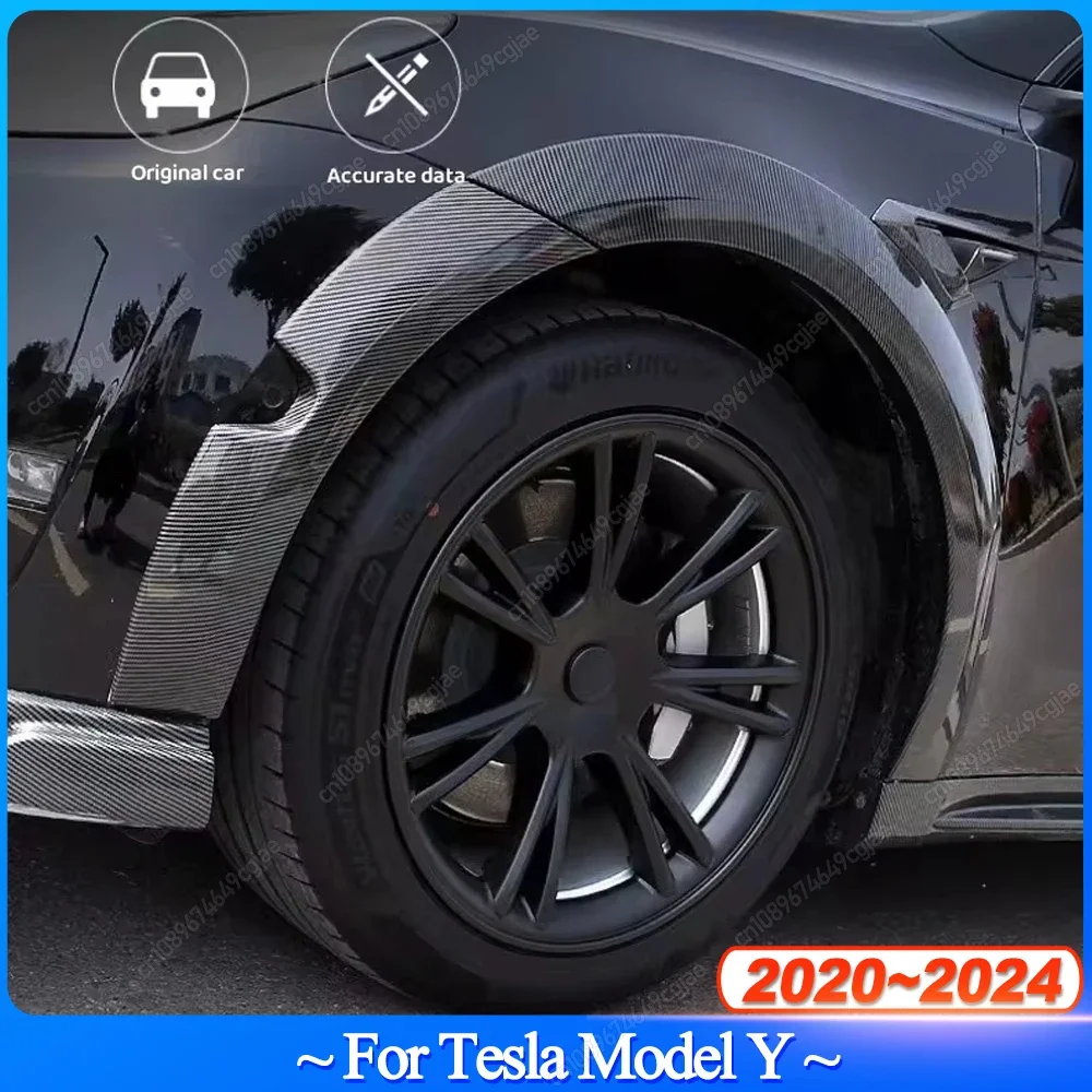 4PCS Gloss For Tesla Model Y 2020-2024 19 Inch Wheel Caps Hub Cap Performance Automobile Replacemen Full Rim Cover Accessories