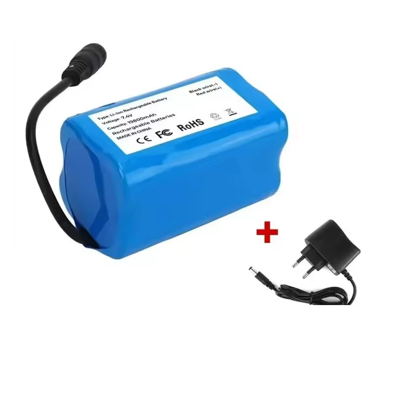 2S2P 7.4V 19800mAh Lithium Battery  For T188 T888 2011-5 V007 C18 H18 RC Remote Control Search Bait Boat Spare Parts