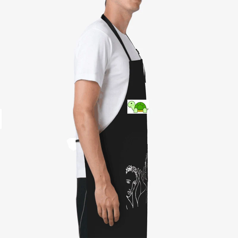 new style modern character apron household kitchen fashionable dirt resistant halter apron with pockets