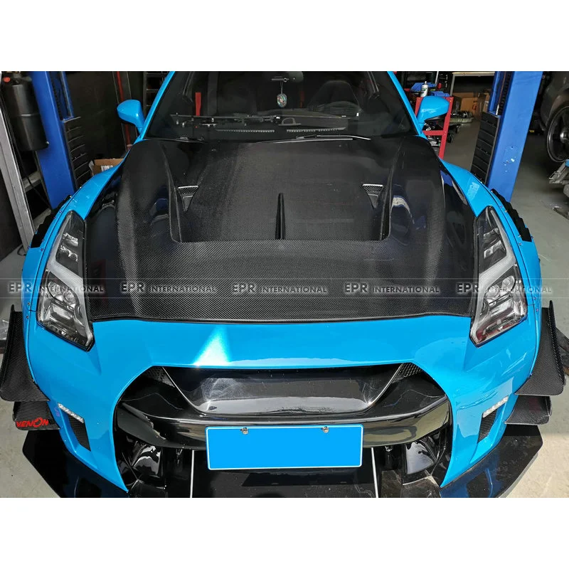 

Подходит для Nissan GTR God of War R35, модификационные детали, передний капот двигателя автомобиля из углеродного волокна в стиле LB
