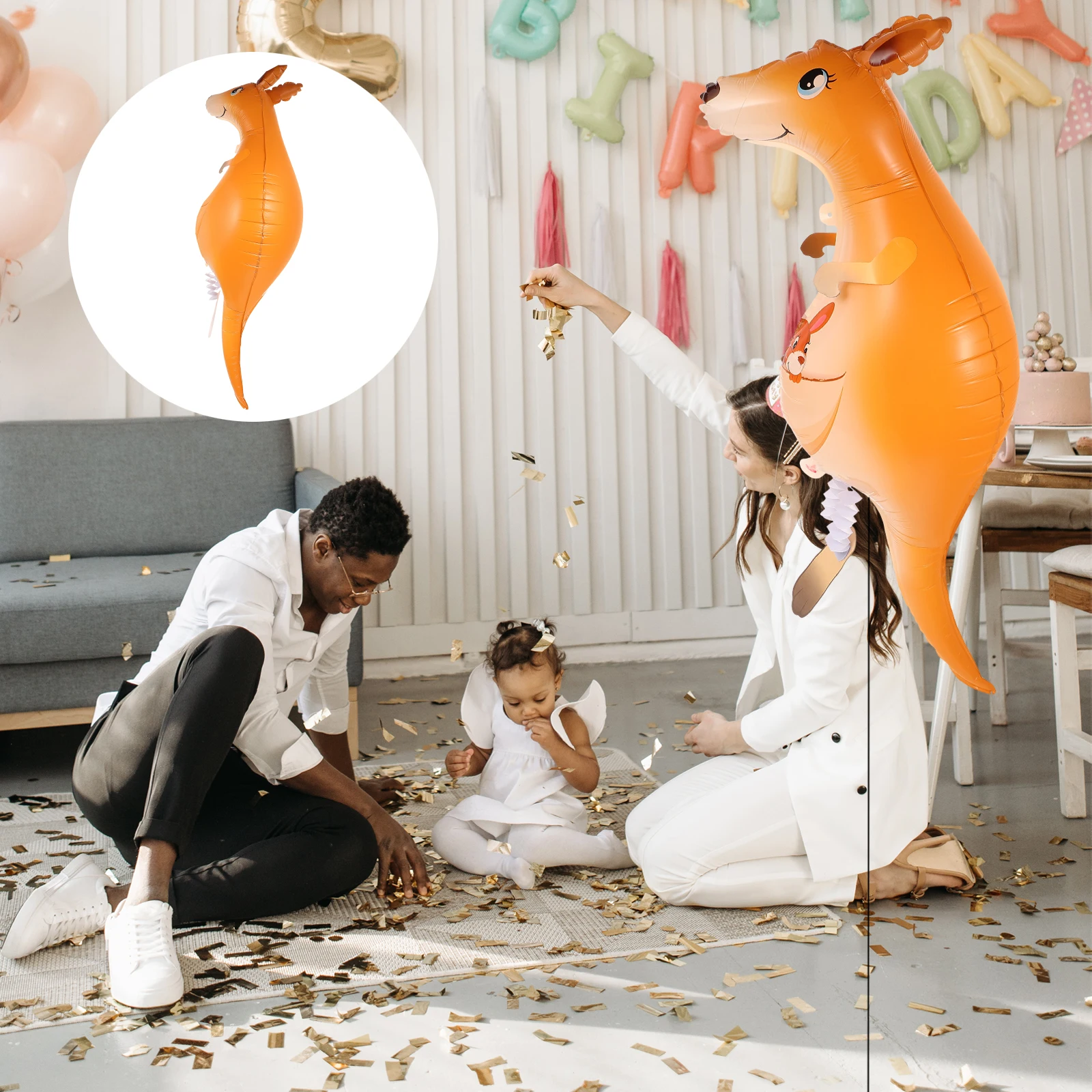 

2Pcs Adorable Walking Animal Balloons Safe Foil Balloons For Childrens Birthday And Festival Decor