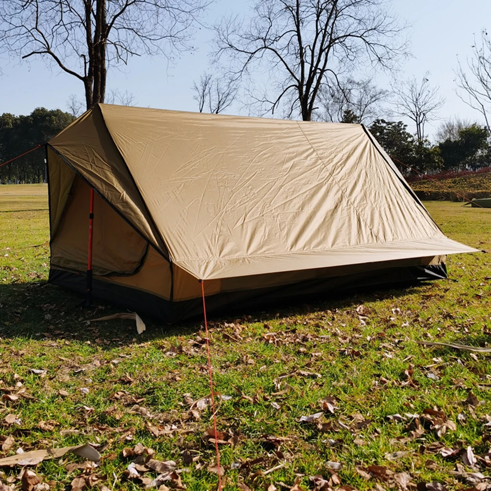 

Rainproof Sunshade Cabin Spine Tent Lightweight No-Pole Single Tent Waterproof Outdoor Camping Hiking Accessories