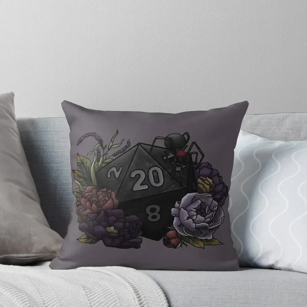 Drow D20 - Tabletop Gaming Dice Throw Pillow Couch Pillows Decorative Cushion Cover Ornamental Pillow Custom Cushion pillow