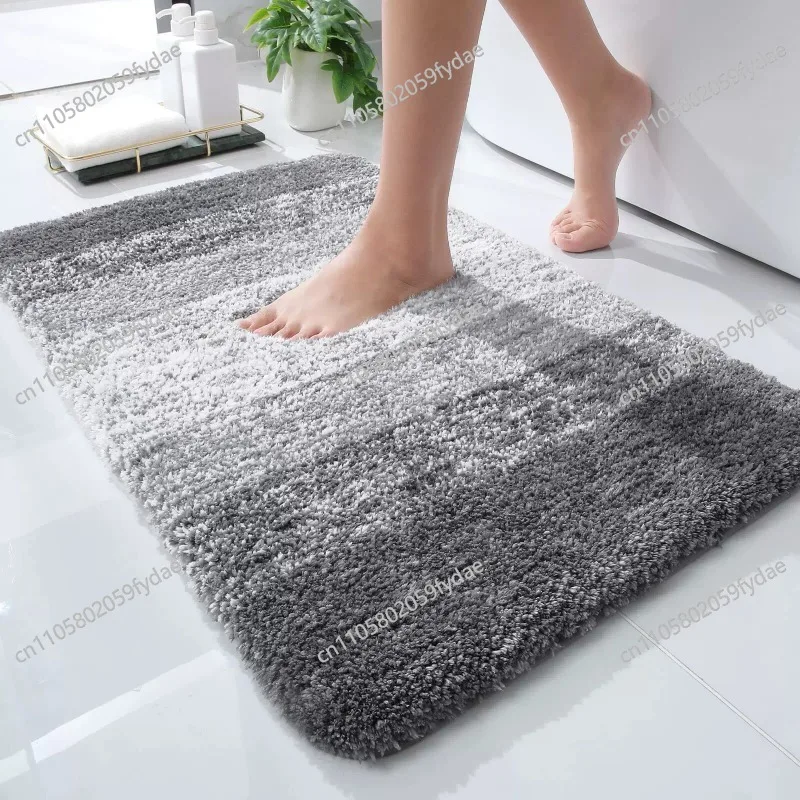 Thickened Bathroom Anti-Slip Water-Absorbing Bathroom Floor Doorway Foot Mat Quick-Drying Toilet Entrance Mat Home Use