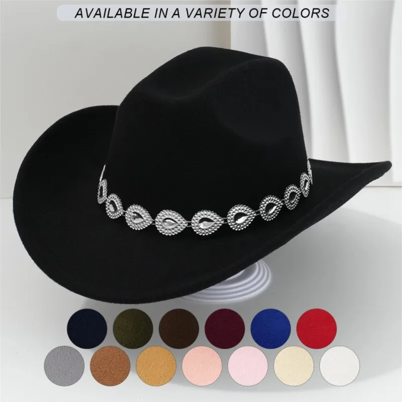 Women's top hat tassel pendant versatile for dates and music festivals
