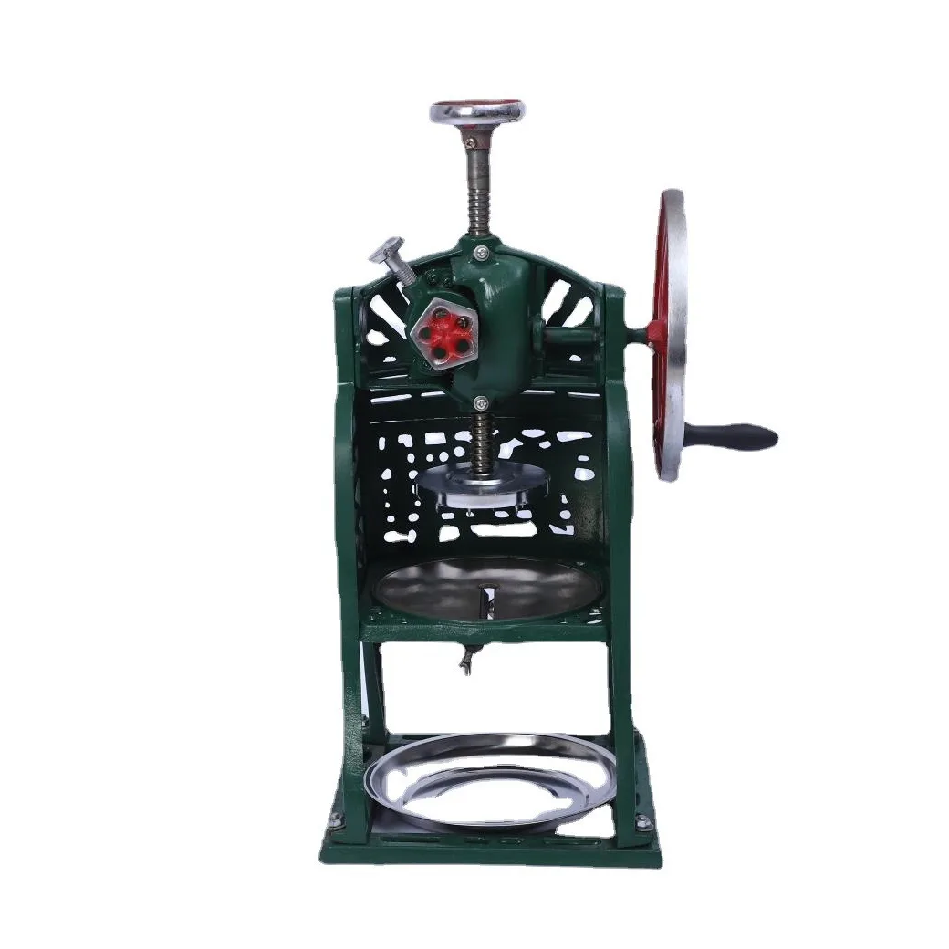 Manual Ice Shaver, Hand Crank Ice Crusher Equipped with Brass Disc for Household Shaved Ice Dessert Making