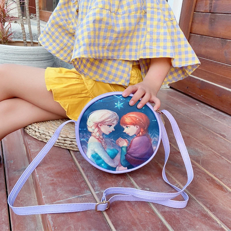 Disney Frozen 2 Anna Elsa Backpack Cartoon Waterproof Pu Bags Messenger Bag Shoulder Bag Baby Girl Schoolbag For Girls Children