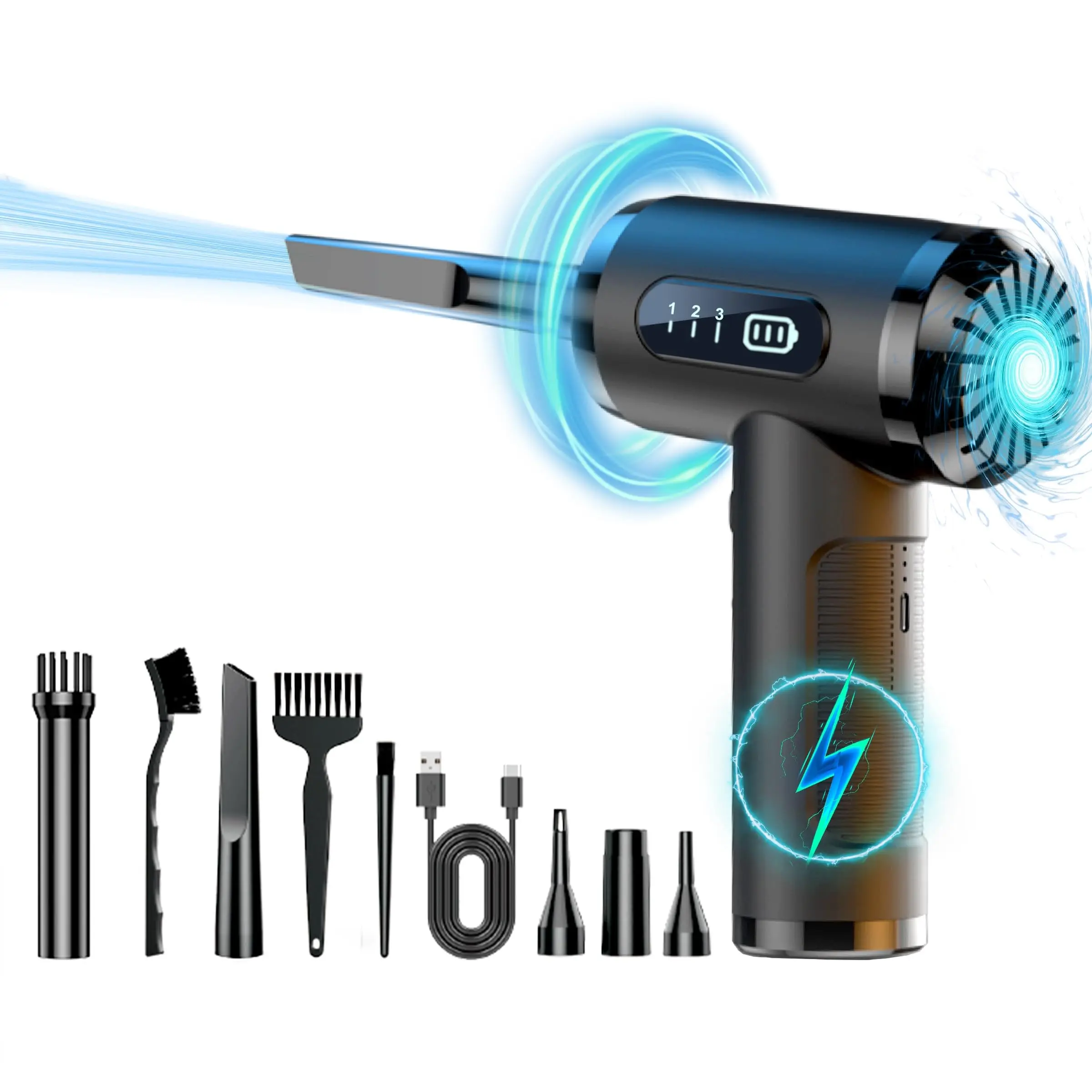 

Пневматический очиститель для автомобиля, компьютера, клавиатуры, электрическая воздуходувка-очиститель