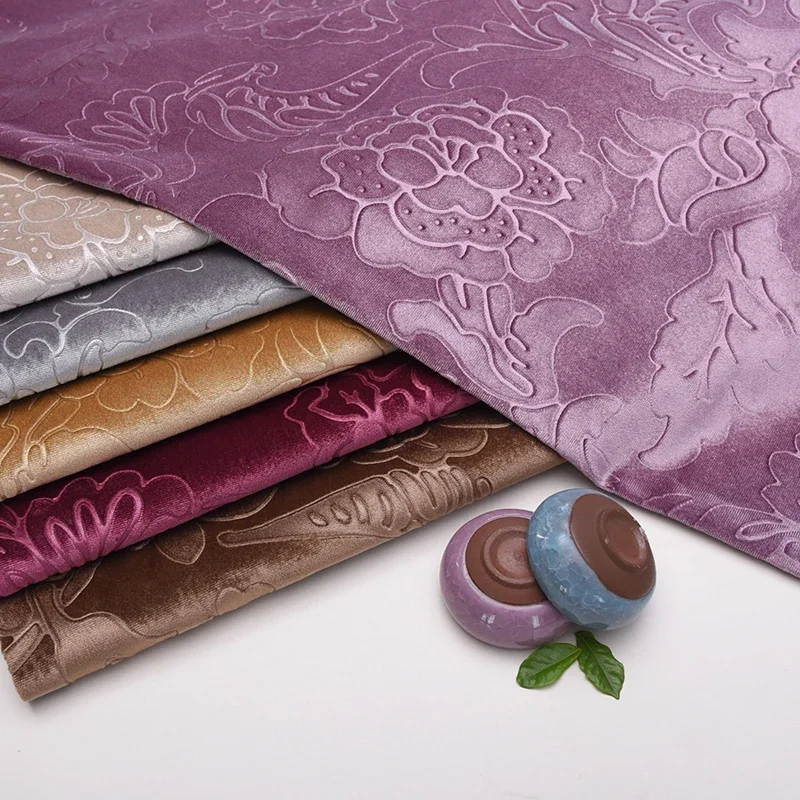 

Sofa Fabric Golden Velvet Soft Roll Pillow Tablecloth Background Decorative Cloth Art Wholesale Cloth Per Meter for Sewing Diy