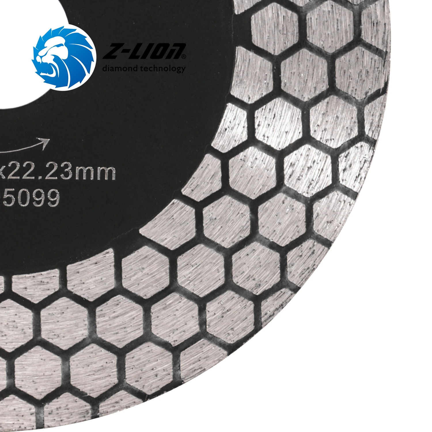 Z-LION 1pc 125mm Diamond Cutting Disc Honeycomb ShapeSaw Blade Wet/Dry Use for Marble Ceramic