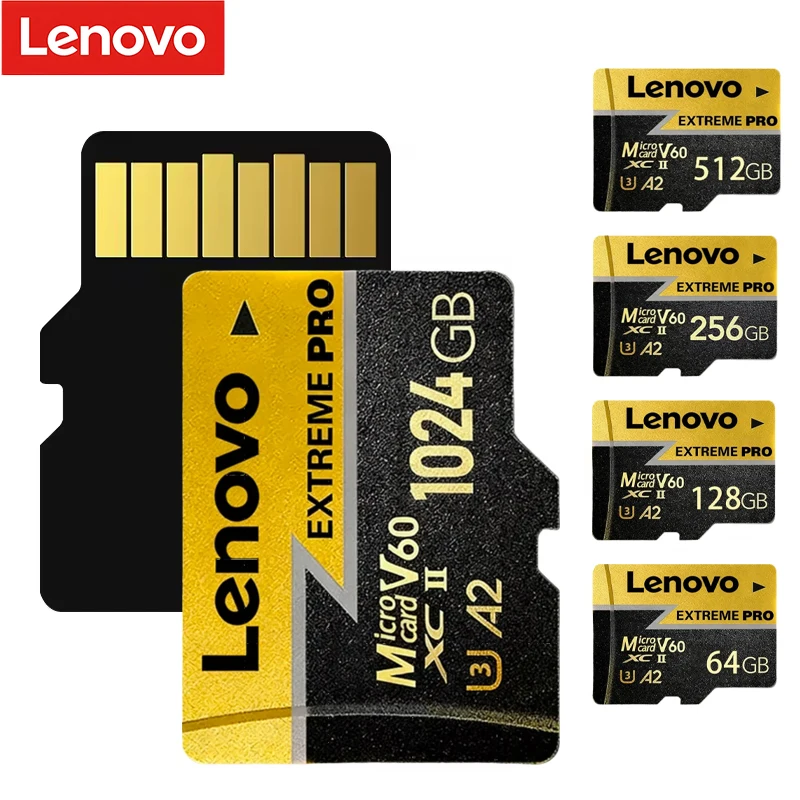 Lenovo SD Card 1TB Extreme Pro Micro SD Card High Speed Memory Card 128GB U3 V60 4K Full HD TF Flash Cards For Nintendo Switch