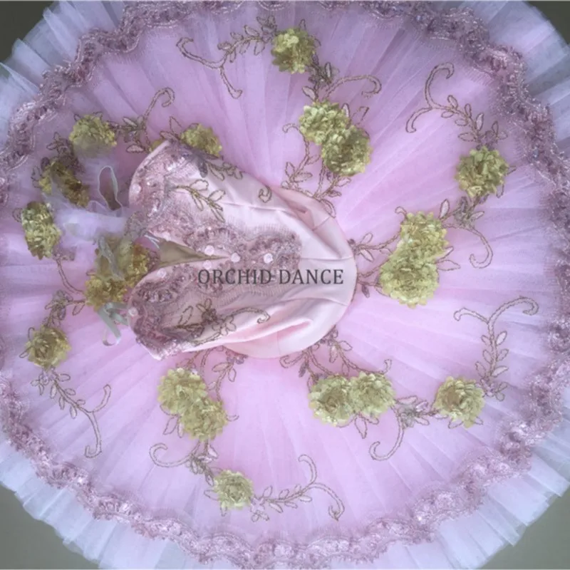 Vêtements de performance classiques 12 couches de danse tutu de ballet rose de taille personnalisée