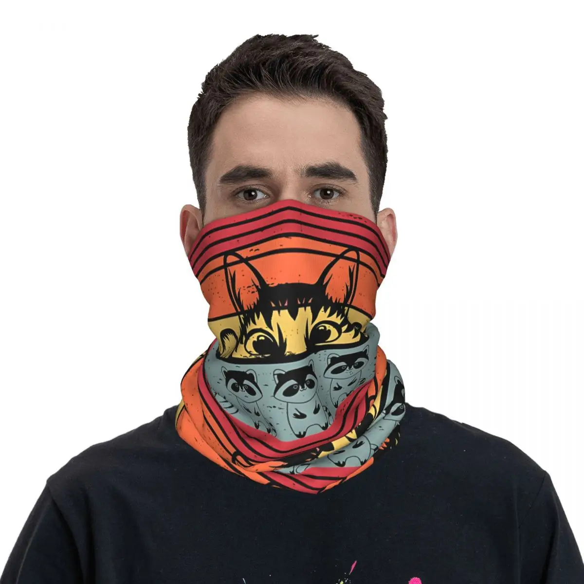 Hold On I See A Cat Cat Mom Kitten Funny Cat Scarf Neckerchief Neck Face Mask Polyester image 3
