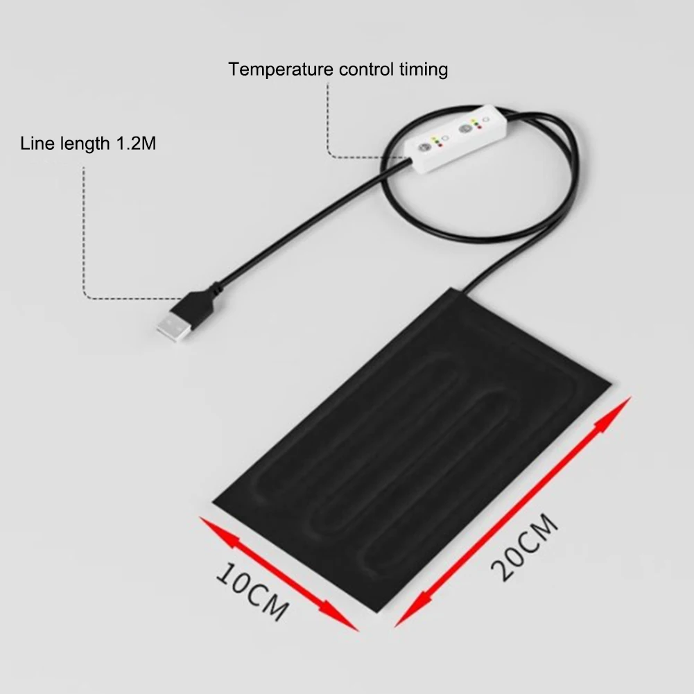 สัตว์เลี้ยงในร่ม Comfort แผ่นทําความร้อนไฟฟ้าปรับอุณหภูมิ Pad เครื่องใช้ไฟฟ้า 10*20 ซม. ฉนวนกันความร้อนประหยัดพลังงาน