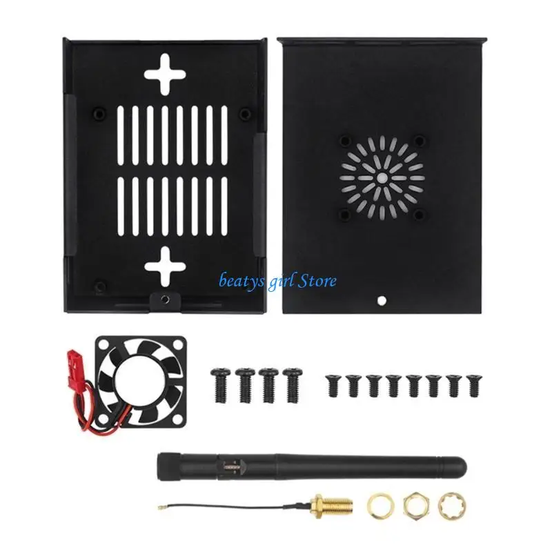 

C7AB Cooling Case Metal Enclosure For Orange 5Pro Aluminum Build Cover With Cooling Fan Highly Performances