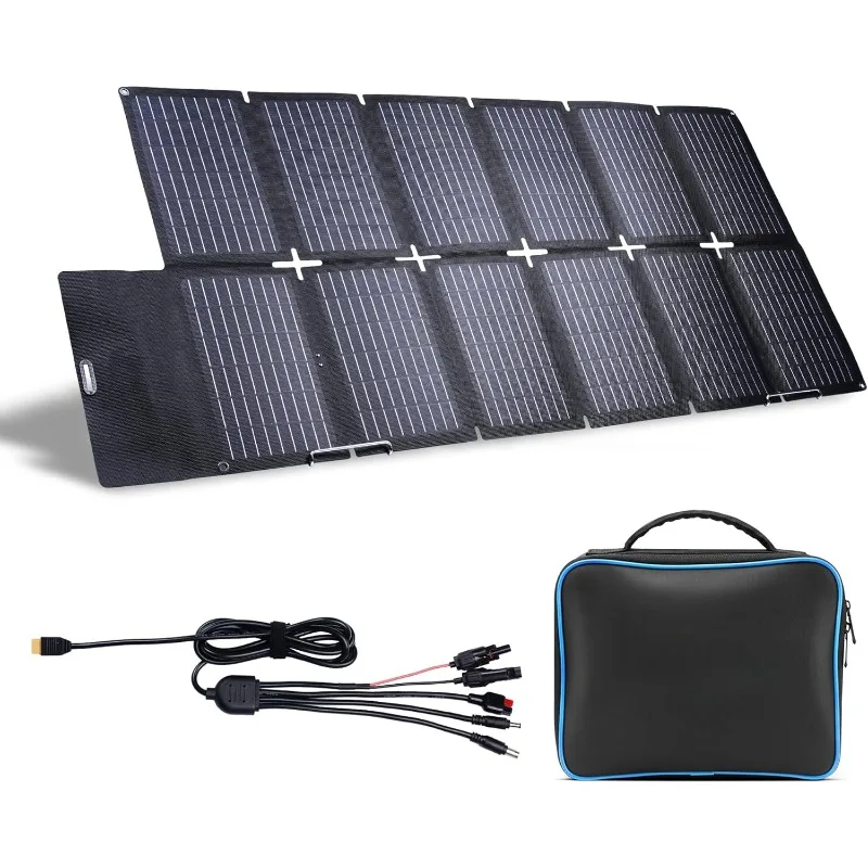 Foldable Solar Panel 100W for Portable Power Station Laptop, Portable Solar Charger with Dual USB PD 65W IP67 Waterproof