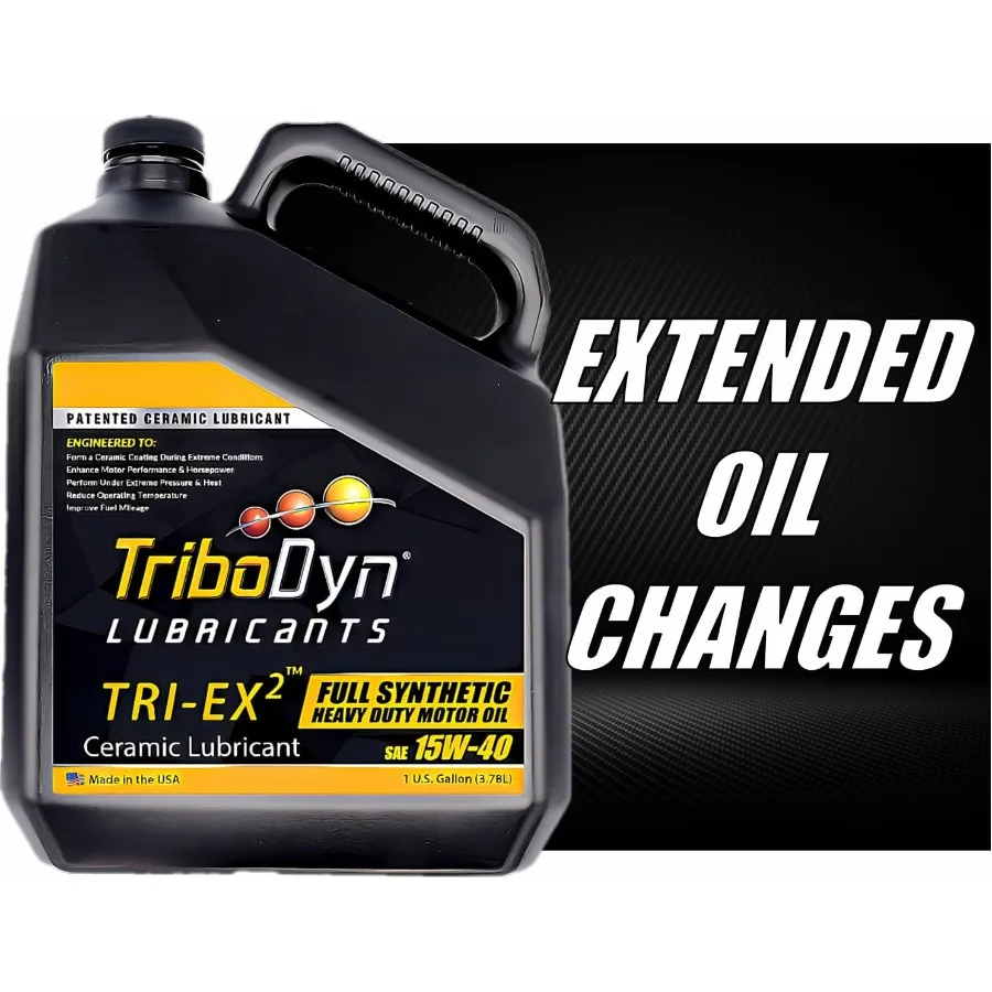 TRI-EX2 15W-40 زيت محرك صناعي كامل عالي التحمل مع زيت تشحيم سيراميك حاصل على براءة اختراع لشاحنات الديزل في حالة التشغيل القاسية #5