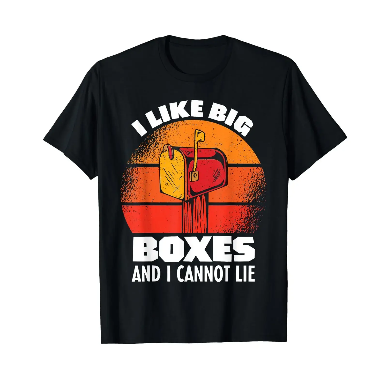 Ich mag große Kartons und kann nicht lügen, Postboten-T-Shirt, Vintage-Waschung, Unisex-Oberteil für den Alltag, vielseitig und weich.